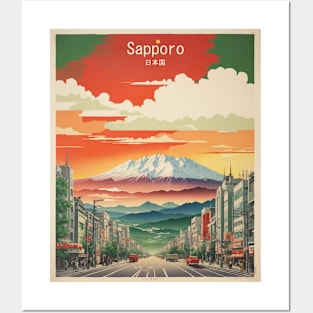 Sapporo Japan Vintage Poster Tourism Posters and Art